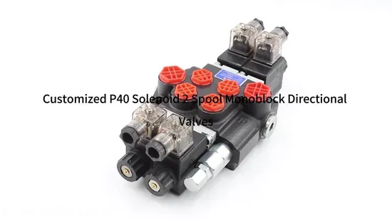 OEM P40 Solenoid 2 Spool Monoblock Directional Valves